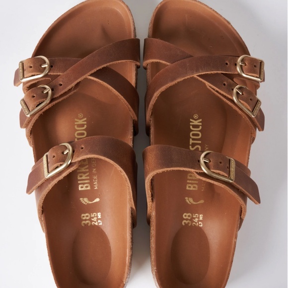 Birkenstock Shoes - franca hex - cognac oiled leather birkenstock womens 38